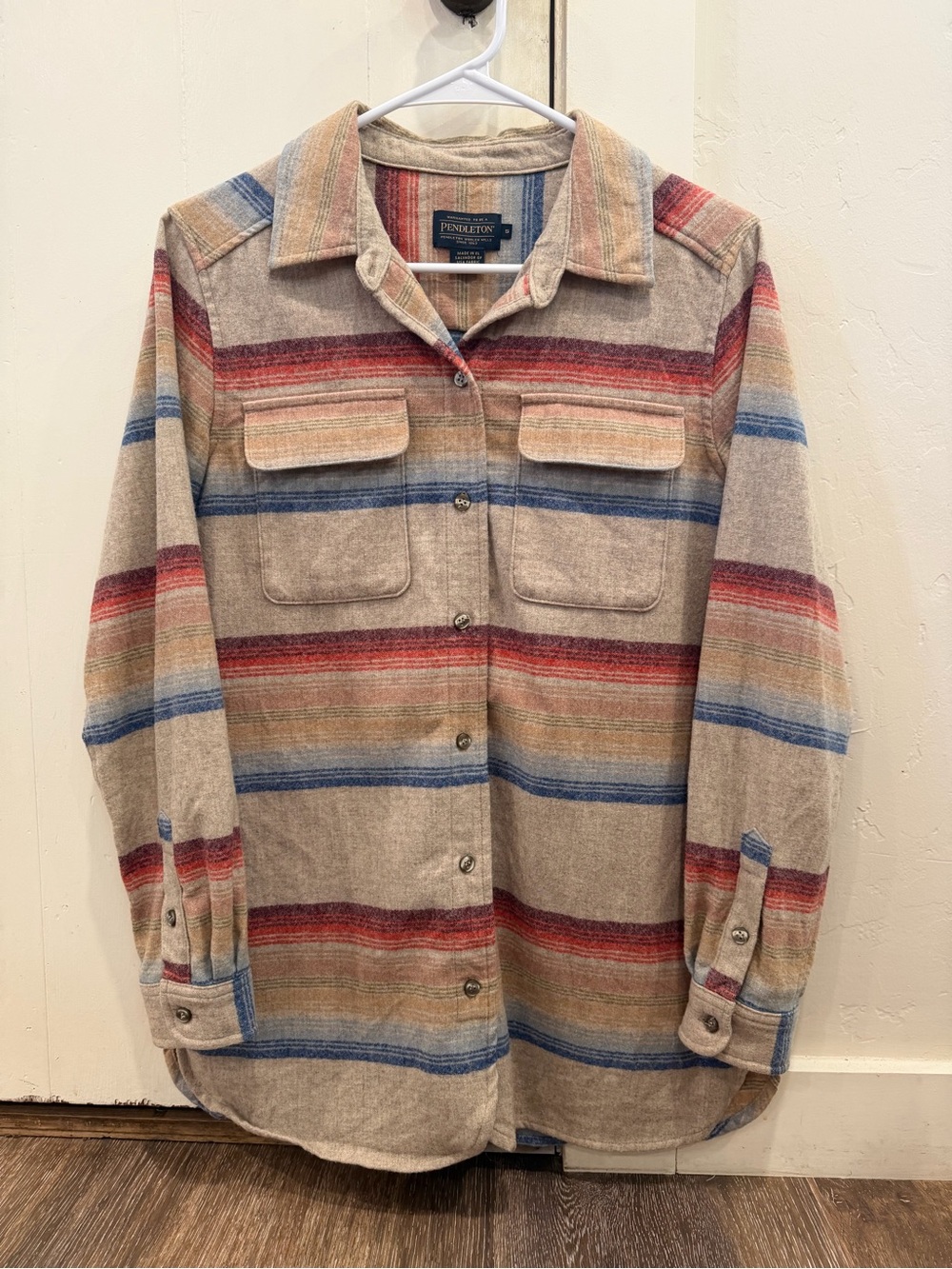Pendleton 100% Washable Virgin Wool Umatilla Striped Board Shirt